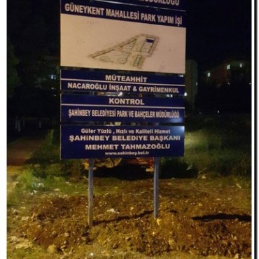 İNŞAAT TABELA İMALATINDAN KARELER