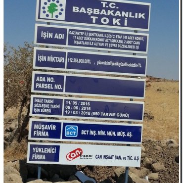 İNŞAAT TABELA İMALATINDAN KARELER