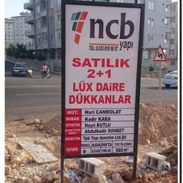 İNŞAAT TABELA İMALATINDAN KARELER