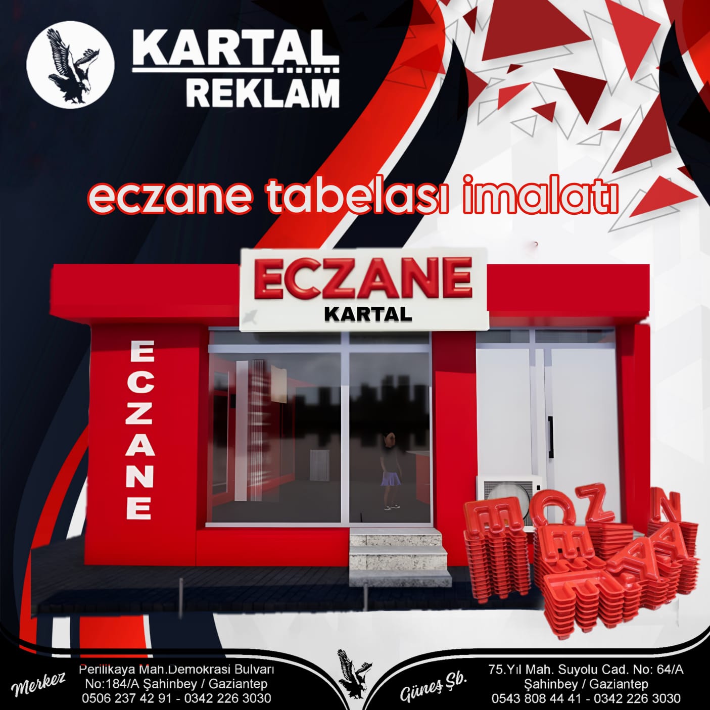 ECZANE TABELA İMALATI